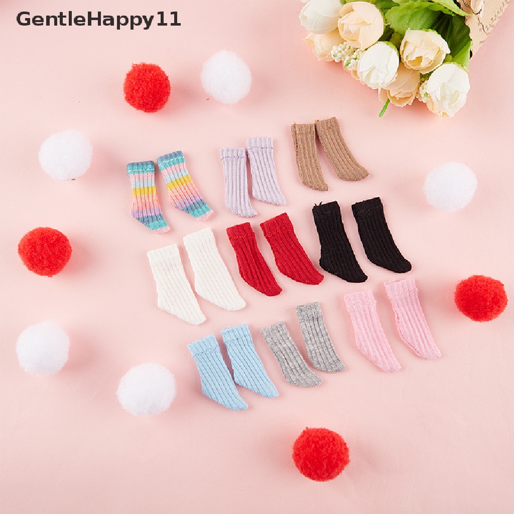 Gentlehappy Mainan Kaos Kaki Pendek Untuk Aksesoris Boneka OB11 1 / 6 1 / 12