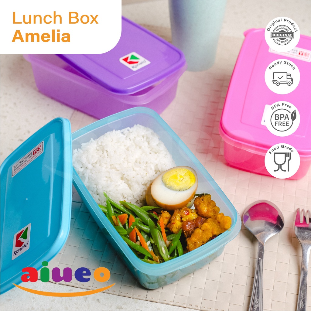 Kotak Makan Plastik Murah Warna Random