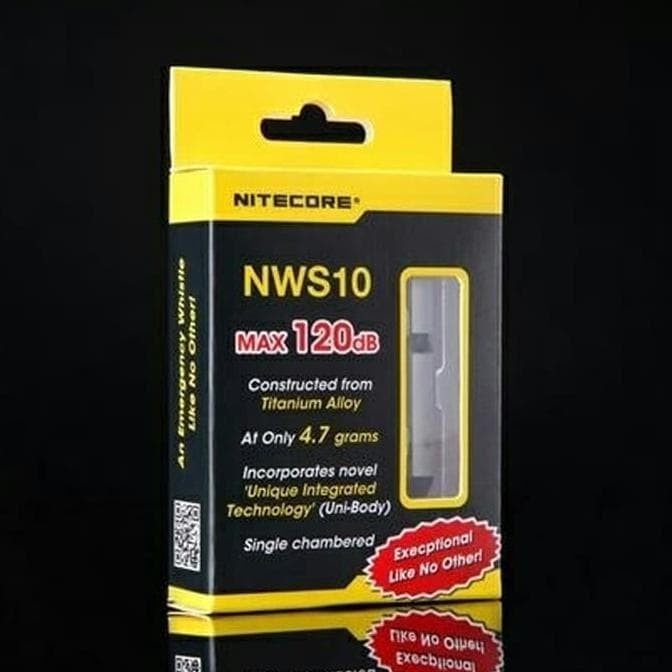 Peluit Titanium NITECORE NWS10 Emergency Whistle Ringan 120db Premium