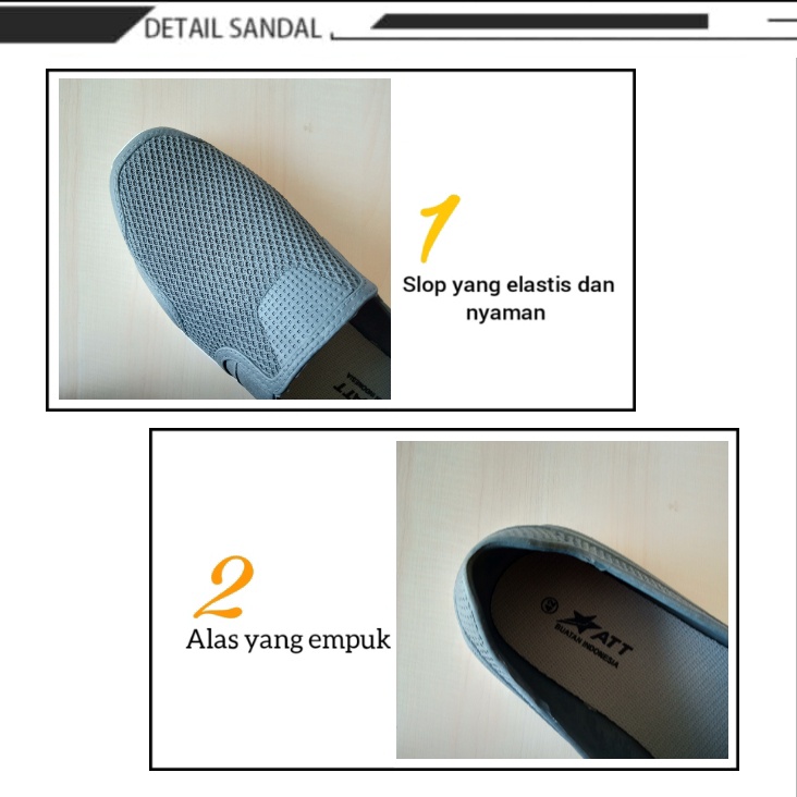 gos ATT SMW 576 &amp; SAF 1146 SEPATU KARET SLIP ON Sepatu Cowok Casual Empuk Tidak Lecet Ringan Tanpa Tali