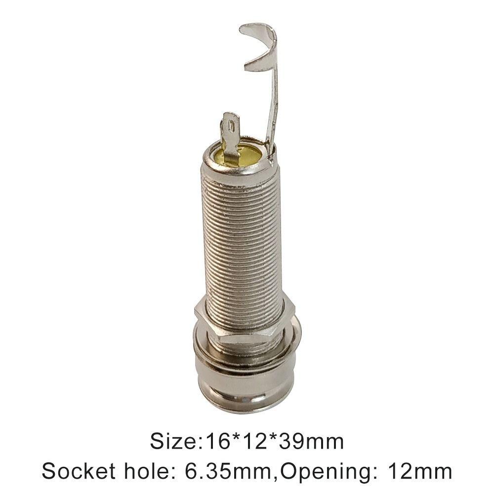 Nanas1per2pcs Silinder Ulir Untuk Gitarra Elektrik1Per4 &quot;6.35mm Pickup Gitar Endpin Endpin Jack Output