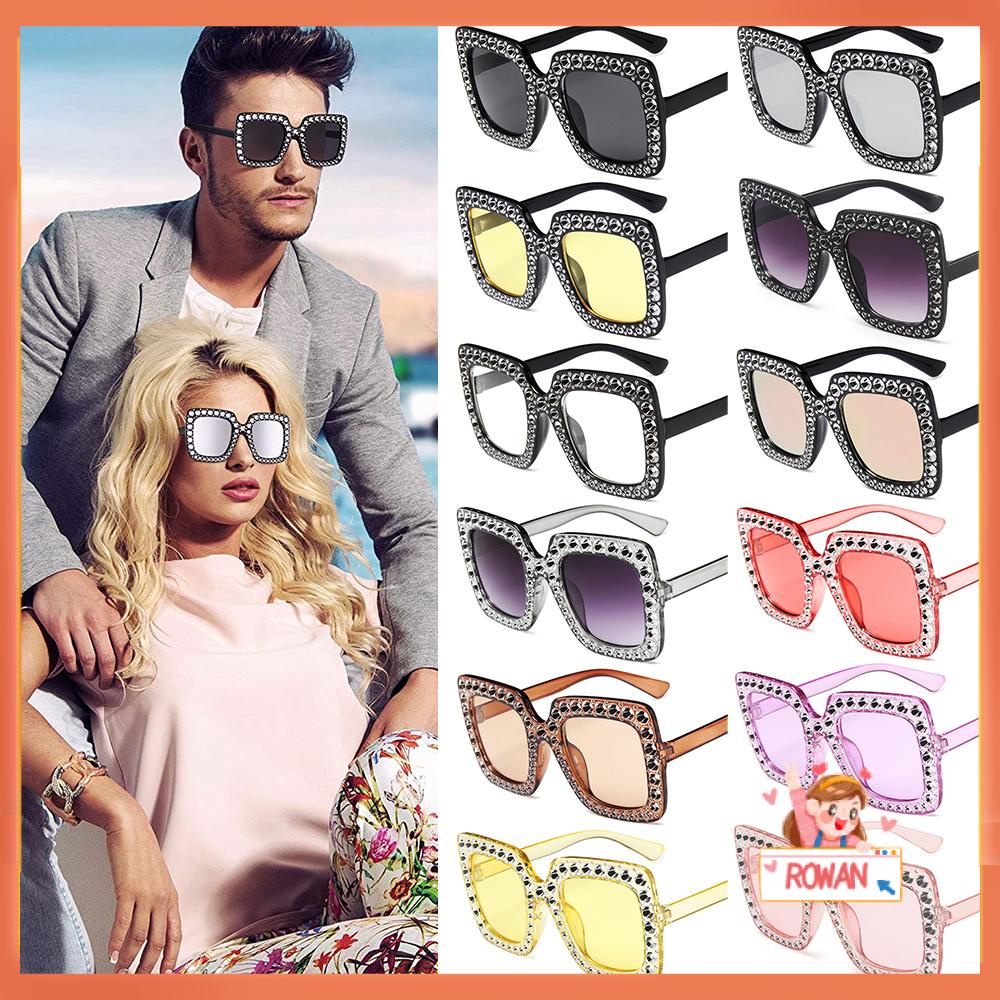 R-flower Kacamata Hitam Oversized Frame Kotak Besar V400 Untuk Wanita