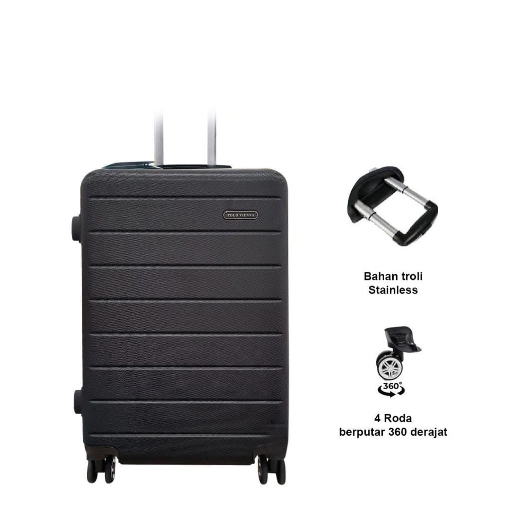 Alibaba1688 Koper Fiber Travel KP01 Ukuran 24 Inch Roda 4 putar 360 derajat