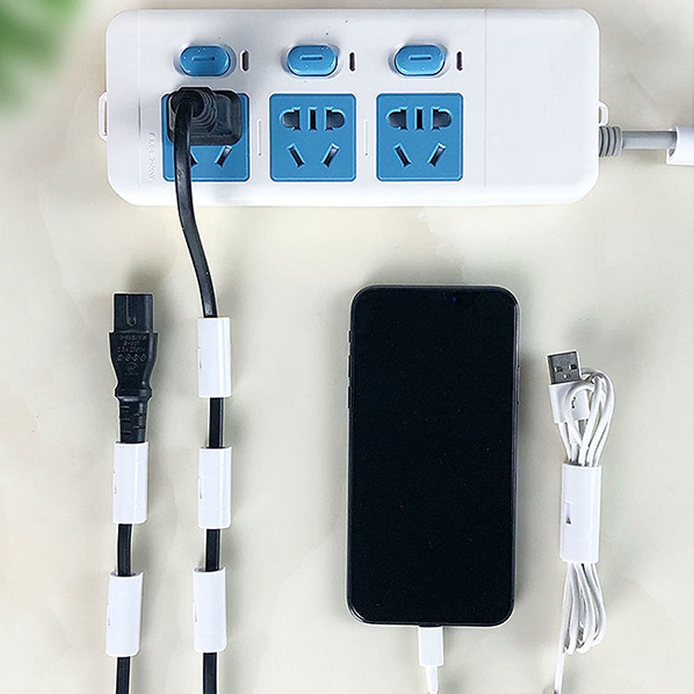 Data Line Manager Cord Holder Wall Wire Manager Data Line Organizer Penggulung Kabel USB Desktop Tidy Klip Pengatur Kabel Universal Cable Organizer