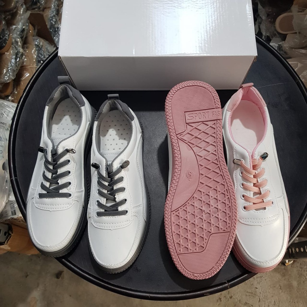 sepatu canvas import wanita HBD Leather Sneakers