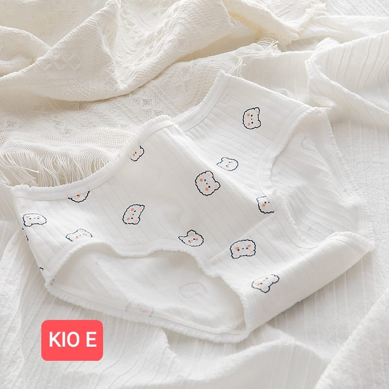 BAJUKIDDIE KIO PANTIE CELANA DALAM ABG REMAJA WANITA ALA KOREA MOTIF LUCU KATUN IMPORT ADEM