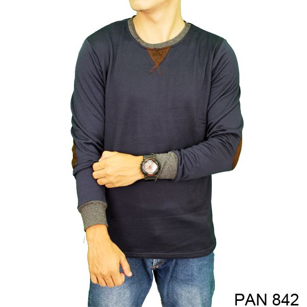 T Shirt Lengan Panjang Lelaki Terry Navy – PAN 716