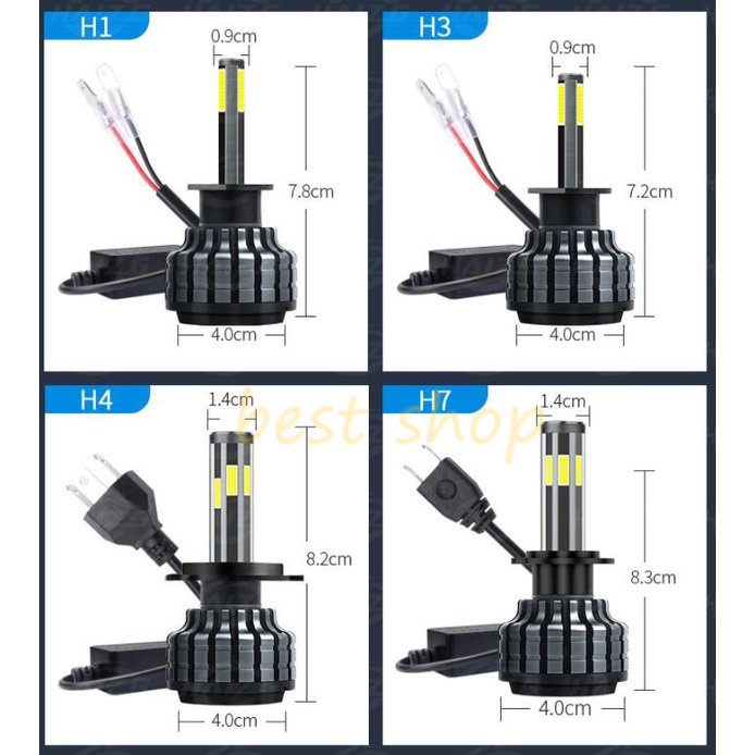 Lampu Depan LED 6 Sisi 9-30V 10000LM 360 Derajat Untuk Mobil