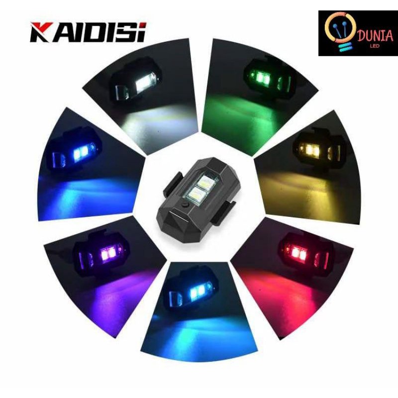 Strobo Lampu LED 7 Warna Universal Anti Tabrakan Untuk Mobil Motor