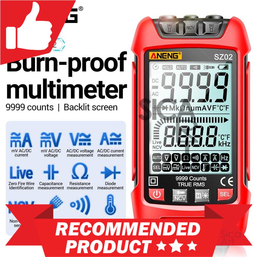 ANENG Digital Multimeter Multitester Voltage Tester Burn Proof - SZ02