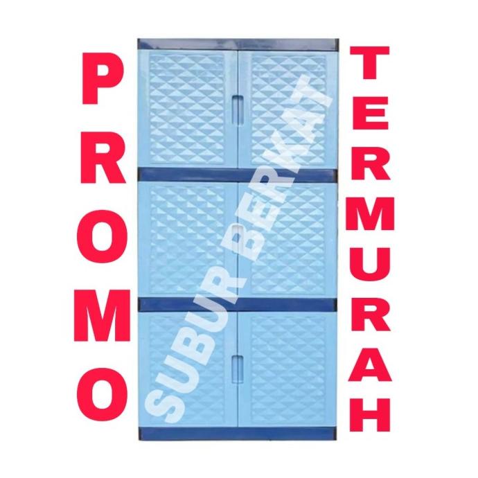 

KHUSUS JNE JTR Lemari plastik mini tabitha susun 3 stock ready