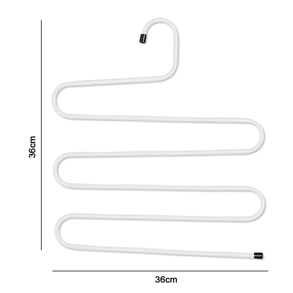 Rak Celana Nanas Bentuk S Stainless Steel Alat Penyimpanan Pakaian Organizer Celana Penyimpanan Gantungan