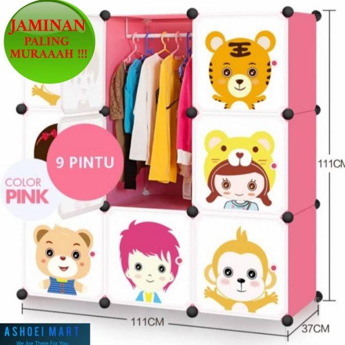 

Lemari plastik DIY 9 pintu + 1 Gantungan. Merk BAS stock ready