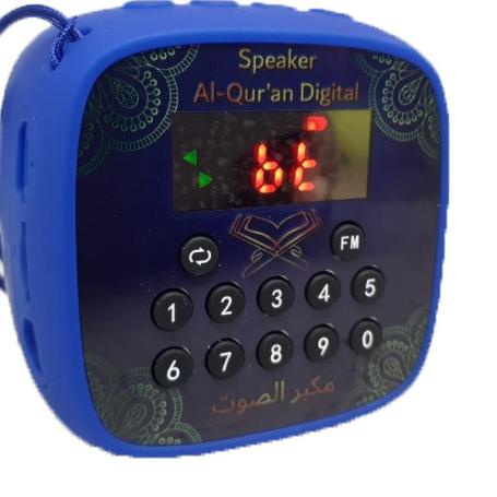 speaker alquran V-600 bluetooth,chip 16 gb full - Biru
