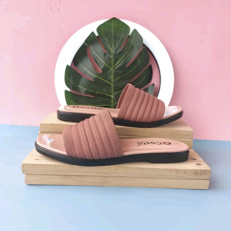 SANDAL WANITA SENDAL TPLEK WANITA FLAT SANDAL TREPES WANITA