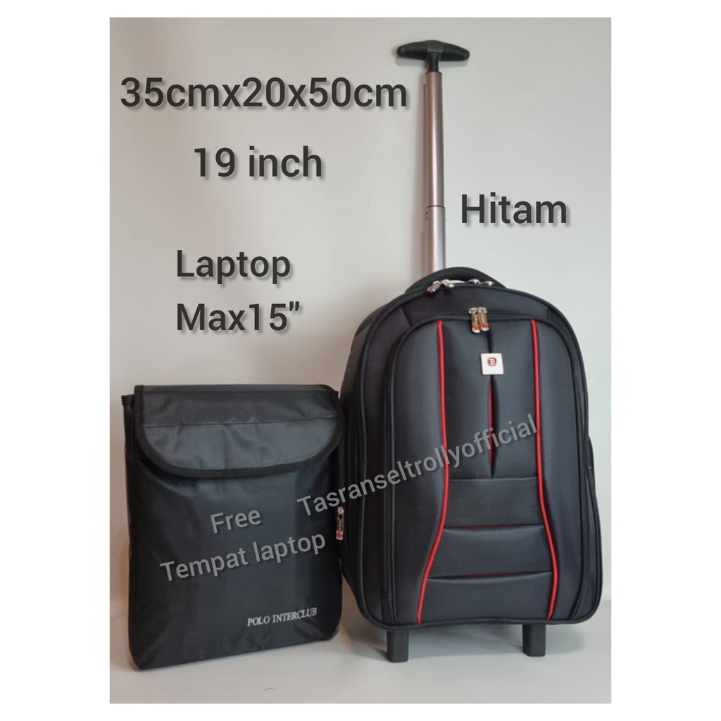 Tas Ransel Troli 19inch Polo Interclub Laptop100%original