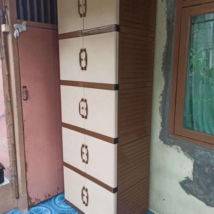 

lemari plastik super jumbo susun 5 khusus kurir JNE lemari baju jumbo stock ready