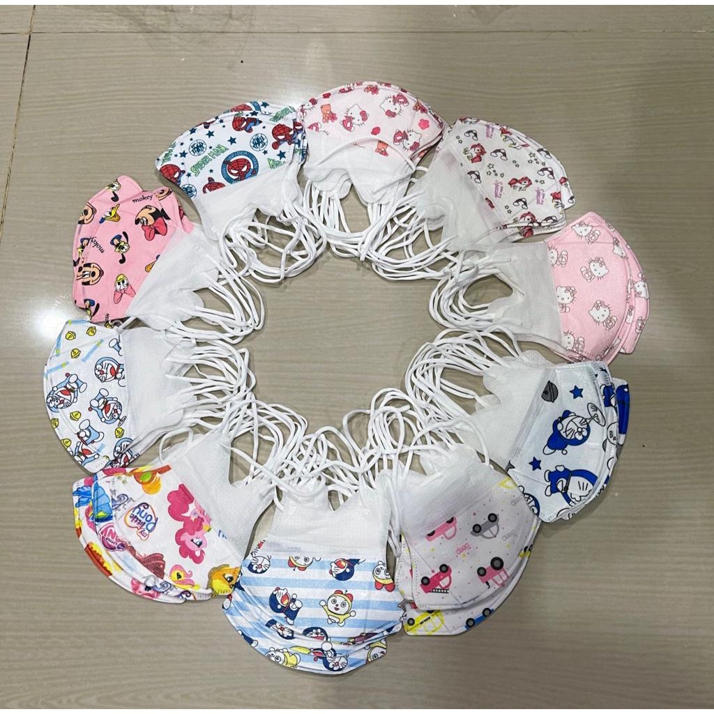 Masker Dukbill Alkindo Anak Motif 1box isi 50