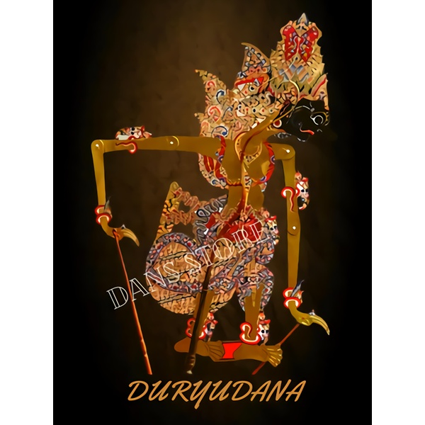 Jual Poster Wayang Kulit Duryudana Hiasan Dinding Sebagai Pajangan Atau Wall Decor Shopee