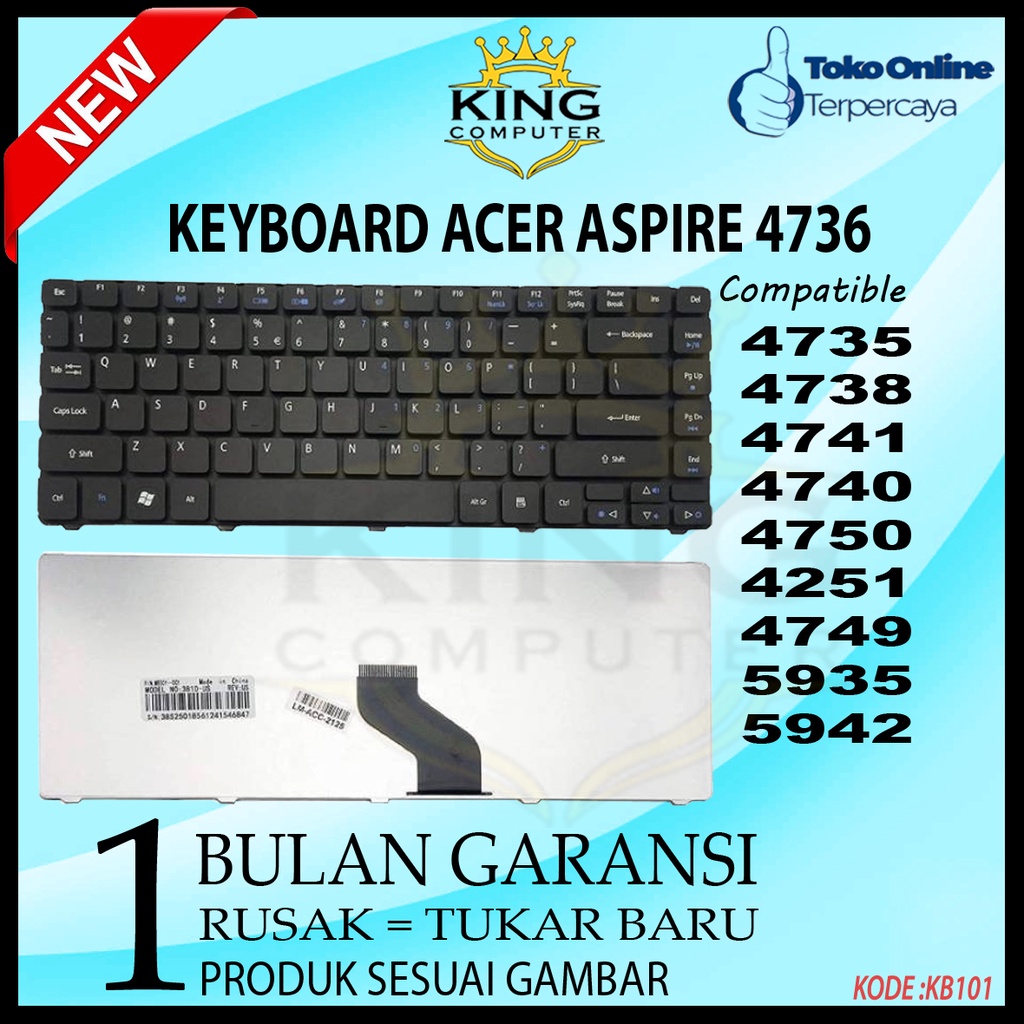 Keyboard Laptop ACER 4736 4739 4741 4738 3810T 4810T 4349 4253