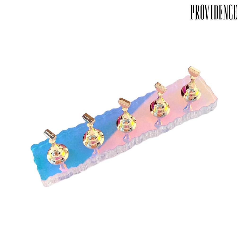 Providence 1 Set Stand Holder Kuku Palsu Bisa Dilepas Untuk Display / Latihan Nail Art / Salon