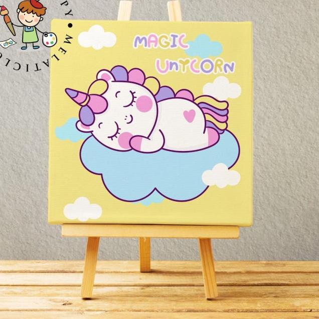 

PAINT BY NUMBER KANVAS 20X20 UNICORN EDITION - unicorn magic