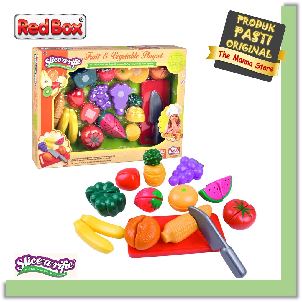 Red Box Toys Slice a Rific Fruit & Vegetable Playset 22141 Kualitas Bagus RedBox Original