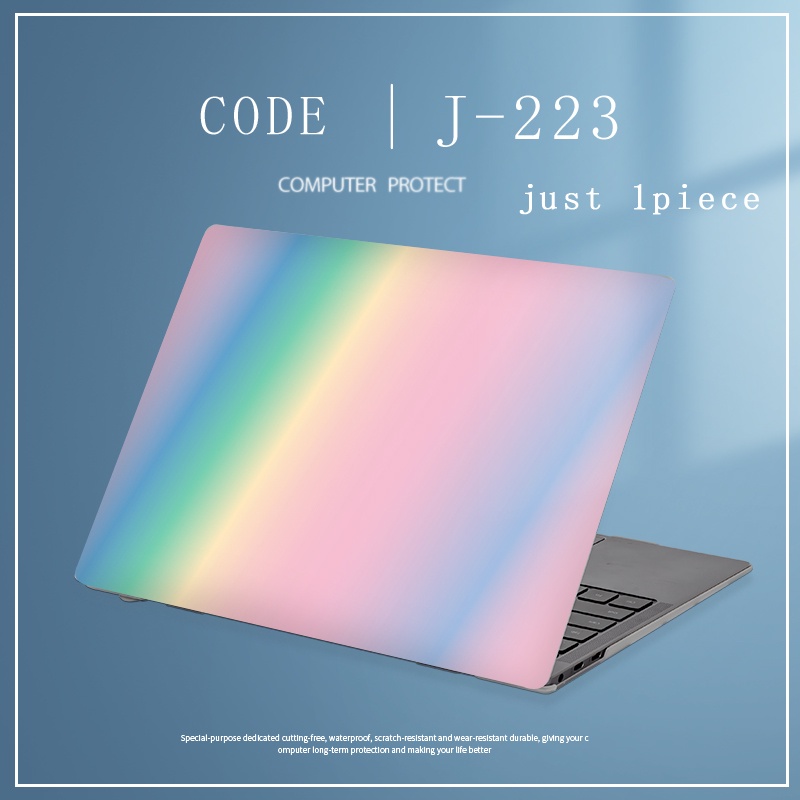 1pc Universal Bebas Potong (CODLaptop Decals Colorful Marbel Granit Tekstur Laptop Decor Sticker Skin Full Cover Sticker