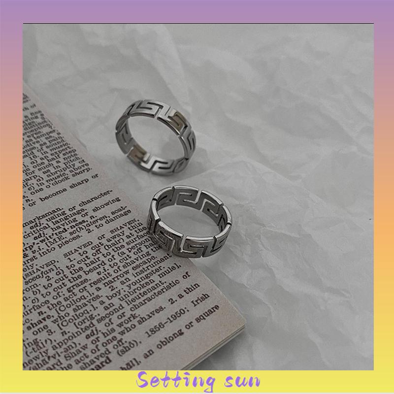 Cincin Pola Zuma Cincin Pola Silver Aesthetic Ring Cincin Aesthetic Cincin Estetik Cincin Titanium Cincin Pria Cincin Wanita TN