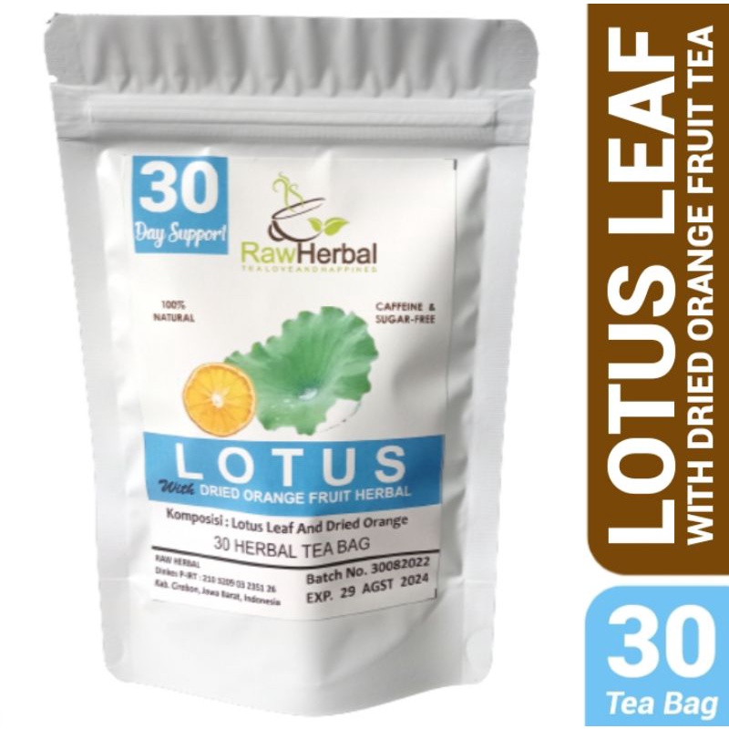 Lotus Leaf With Dried Orange Fruit Herbal Tea Isi 30 Tea Bag