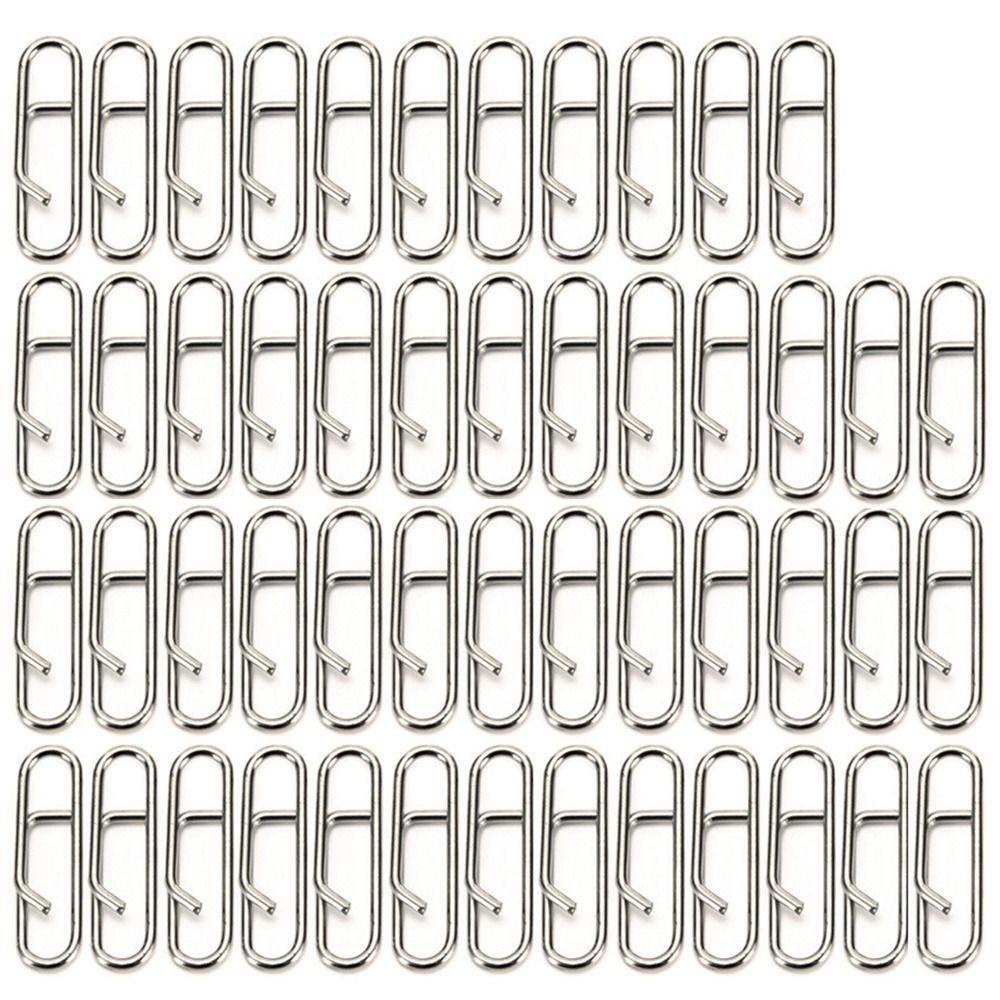 Agustin 20pcs Konektor Pemikat Pancing Carp Rig 20pcs Stainless steel Hook Connector Pesca Safety Fishing Interlock Snap