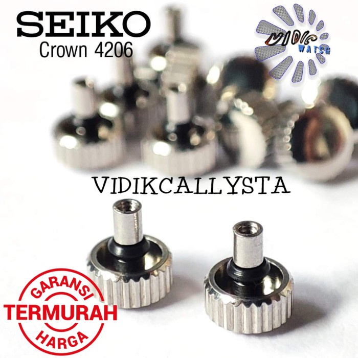 Knop kenop putaran jam tangan Seiko 4206 Knop 4206 Crown Seiko