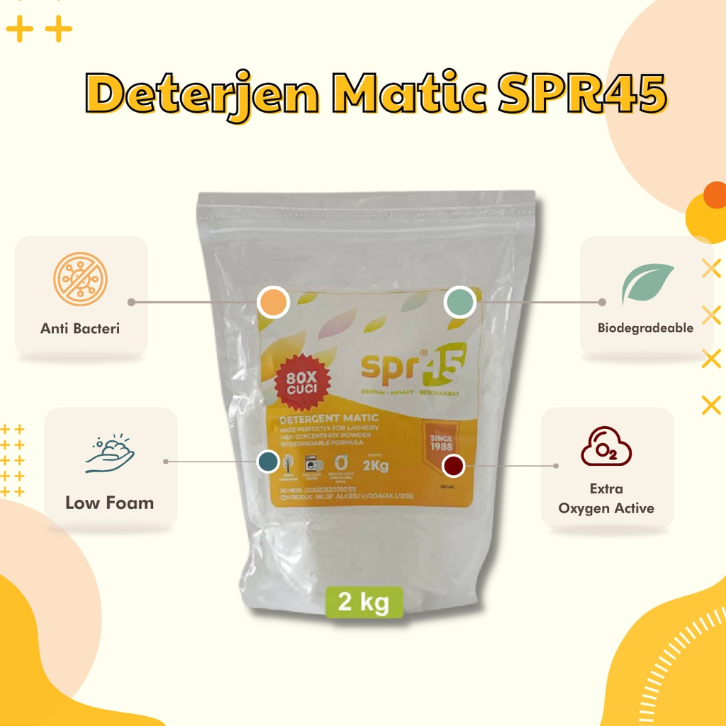 Detergen Matic Laundry SPR45 Deterjen Bubuk 2 Kilogram