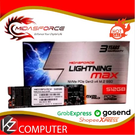 M2 NVME 512GB MIDAS M.2 NVME 512GB MIDASFORCE PCIe Gen3 x4 SSD