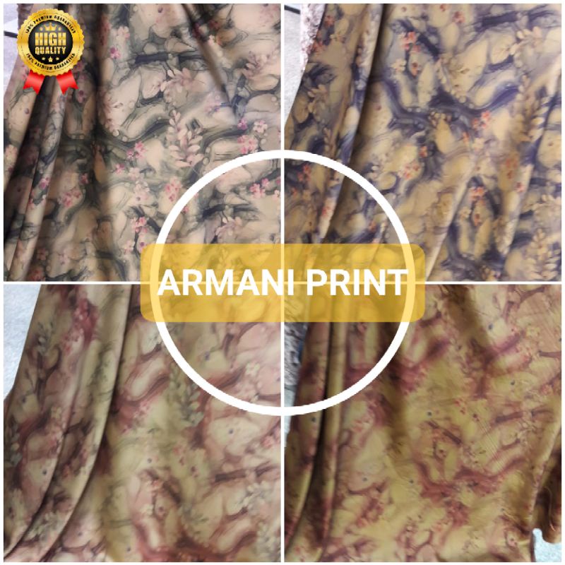 BAHAN KAIN ARMANI SILK/ARMANI PRINT PREMIUM/ARM SILK PRINTING/ARNAMI SILK