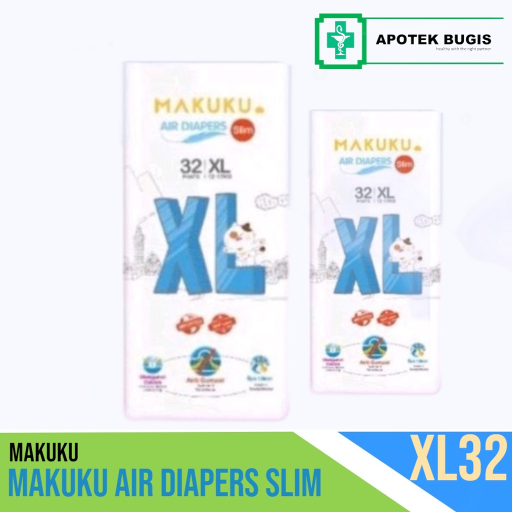 Makuku Air Diapers Slim Tipe Celana  S38 M32 L34 XL32 XXL28 Pants Popok