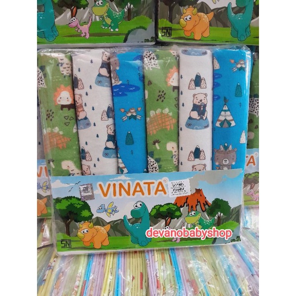 3PCS BEDONG BAYI VINATA FLANEL JUMBO FULL PRINT 90X125-BEDONG BAYI JUMBO MURAH