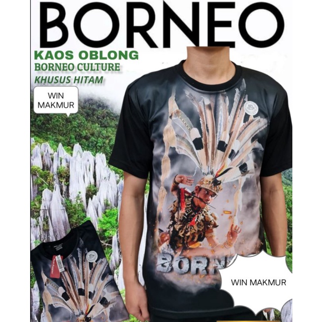 Kaos kalimantan / baju kalimantan / kaos borneo / kaos dayak / baju borneo / baju dayak