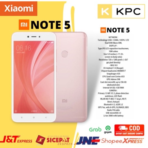 [BARU] Xiaomi Redmi Note 5A Ram 2GB Internal 16GB Redminote 5a 2/16GB | HP Xiaomi 4G LTE Snapdragon