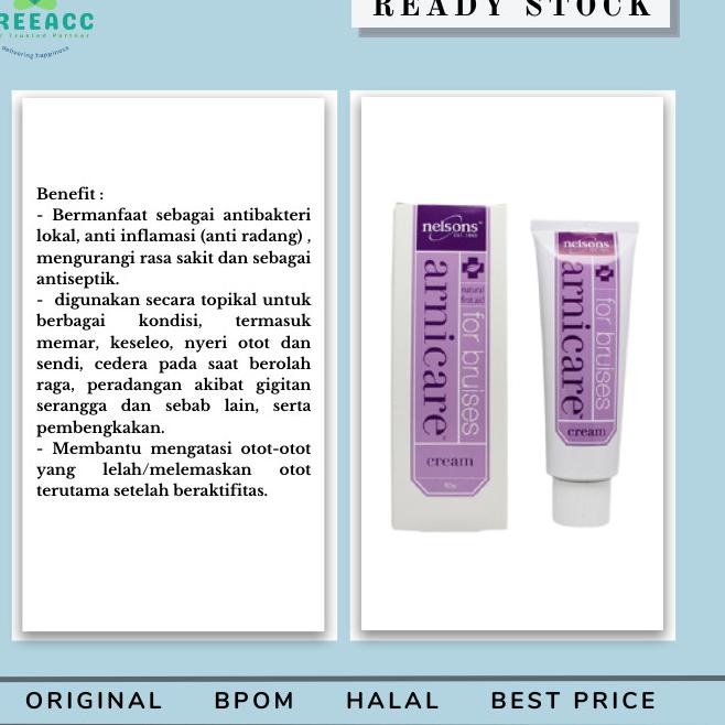 Nelsons Arnicare Cream 50gr for Bruises 50 gr Krim Memar Lebam