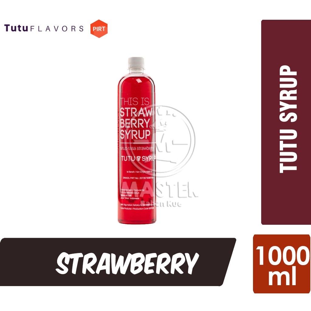 

Tutu Strawberry Syrup / Sirup Stroberi [Botol Plastik 1000ml]