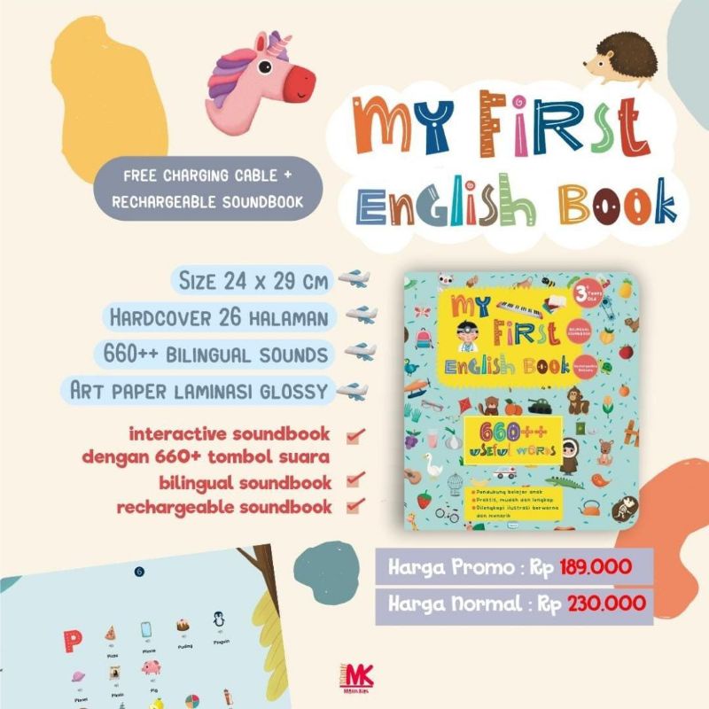 Jual [LINK KHUSUS MEMBER] Soundbook My First English Book By Malik Kids ...