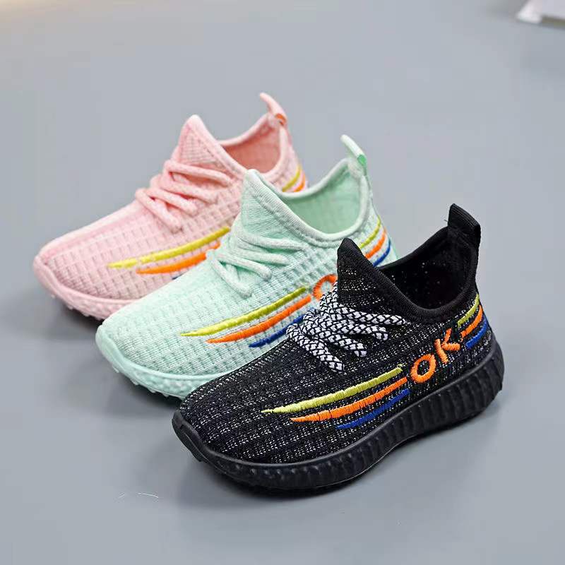 GROSIRTAS LV0200 Sepatu Sneakers Anak Import Sepatu Rajut Anak Motif OK List