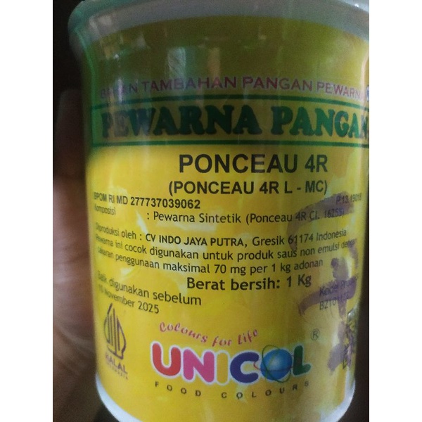 Pewarna Makanan Bubuk Unicol 1kg  / Food Colloring Powder / Sumba Makanan (1.000 gram)