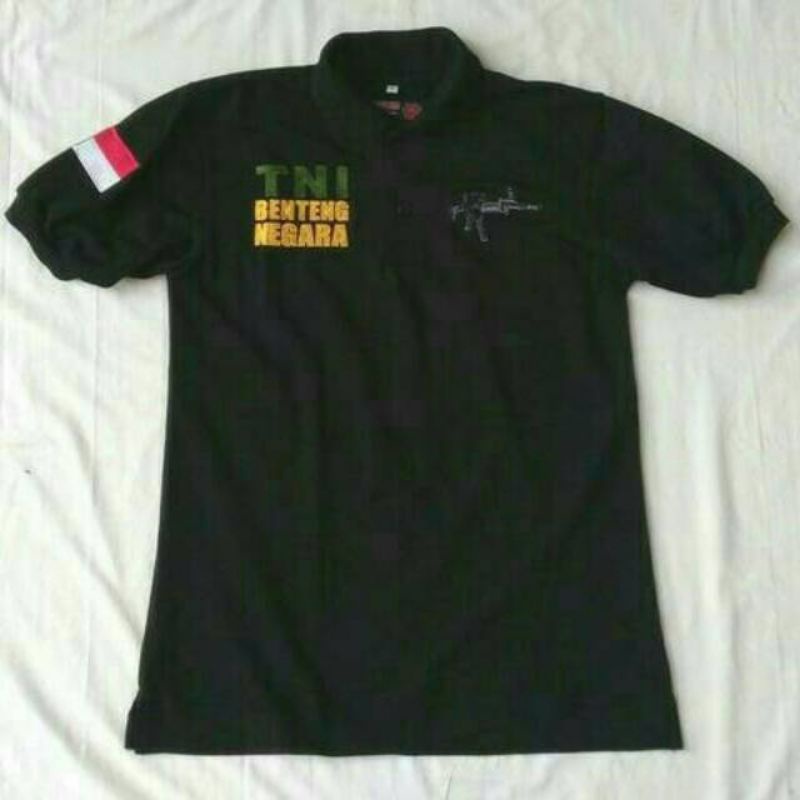 kaos polo tni benteng negara/ kaos polo pria bahan tebal