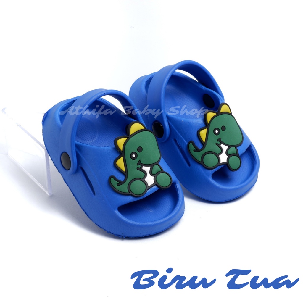 Sepatu Sandal Anak Laki Bayi Balita Usia 6 7 8 9 10 11 Bulan 1 2 3 Tahun Sendal Gunung Karakter Lelaki Spon Prewalker Phylon Ringan -Asfer Dino-