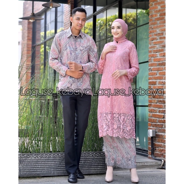 Setelan Kebaya Tunik Busui Batik Couple Modern Terbaru Outfit Pasangan Kondangan Wisuda By Laquse_kebayaa