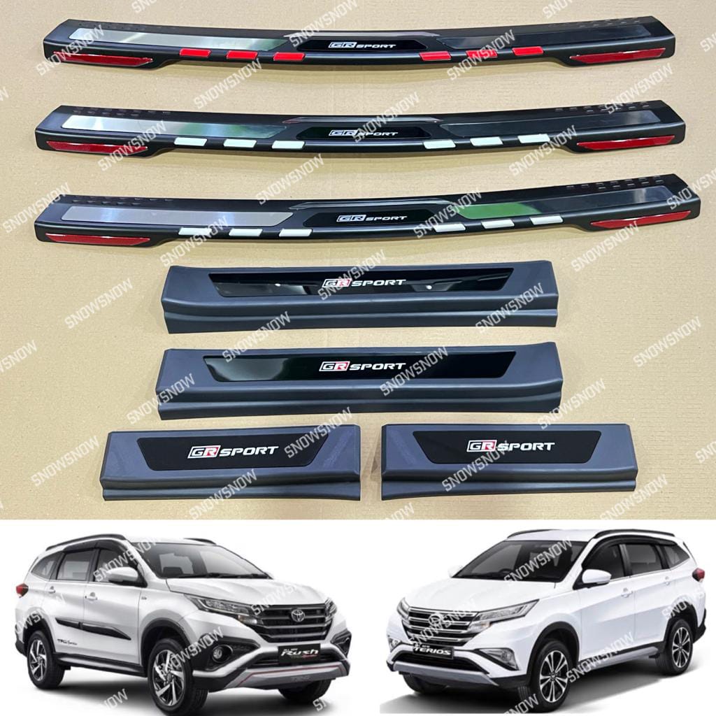 Paket Sillplate Samping Belakang All New Rush Terios 2018 2022 2023 New GR SPORT Lampu / Non LED