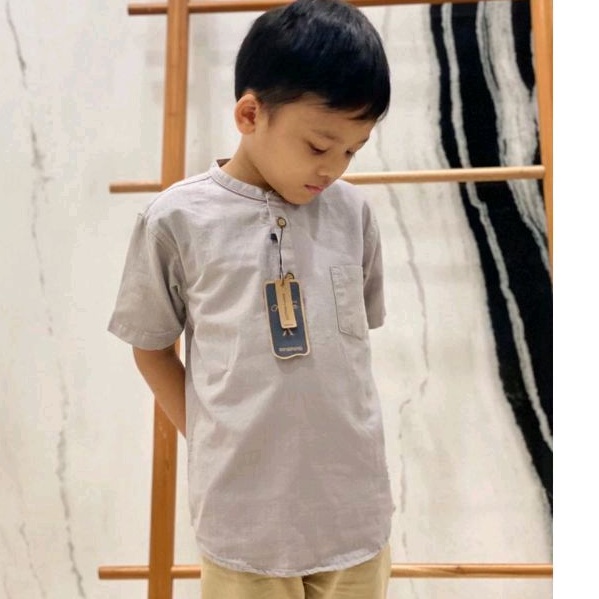 Baju kemeja hem koko kemko anak lengan pendek soft cotton original agera new