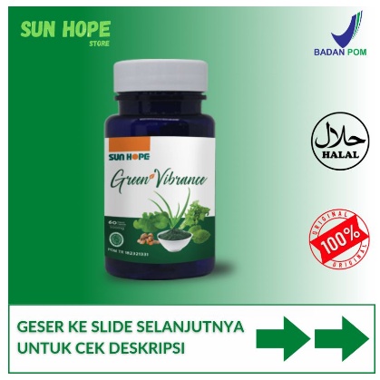 PROMO EXP 12/2025 | SunHope green Vibrance Superfood Ektra Spirulina dan kunyit BPOM ASLI